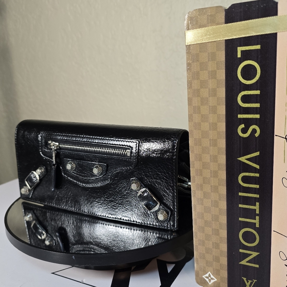 Balenciaga Black Moto Wallet - Picture 3 of 14